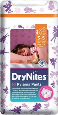 Huggies Drynites Mädchen - Standard Packung - 3 bis 5 Jahre - 10 Pyjamahöschen